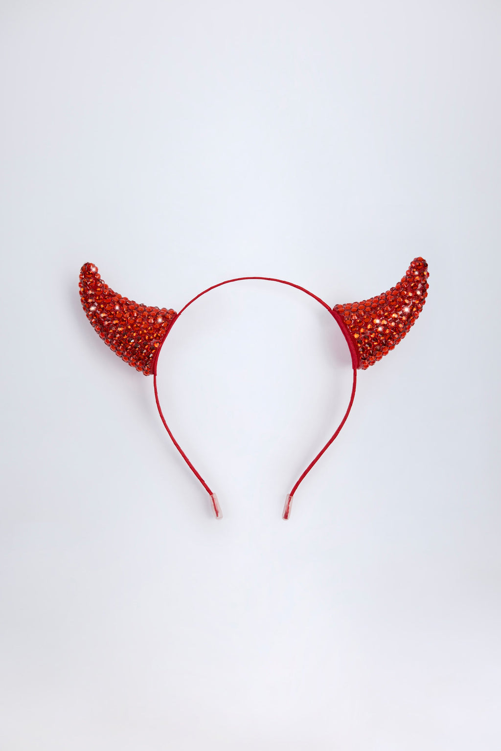 Devil Horns Headband in Fire Red