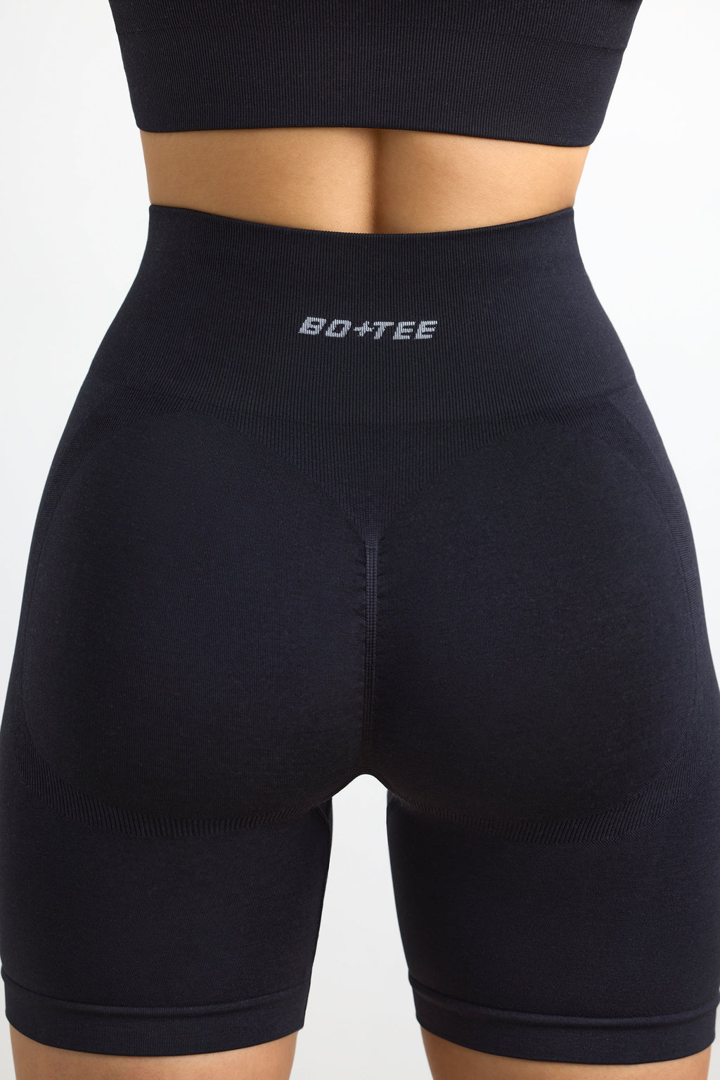 Define Luxe High-Waist Biker Shorts in Black