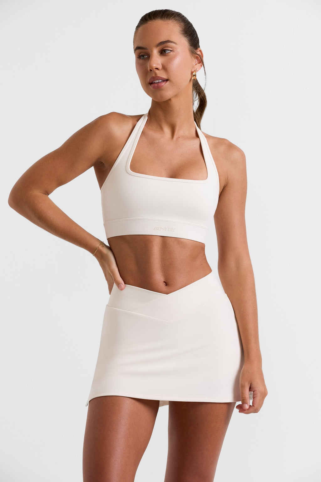 Crossover Mini Skort in White