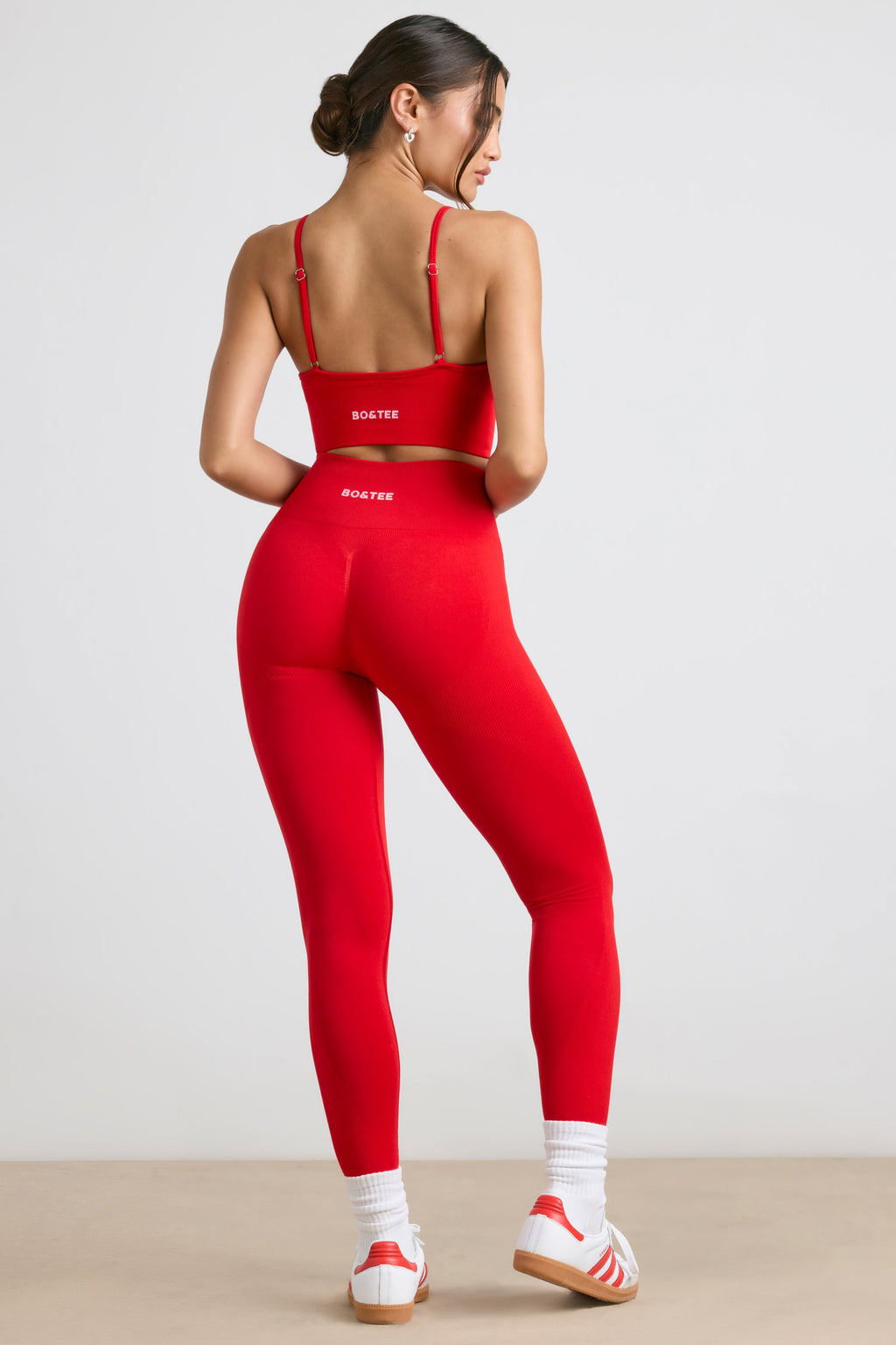 Define Luxe High-Waist Leggings in Red