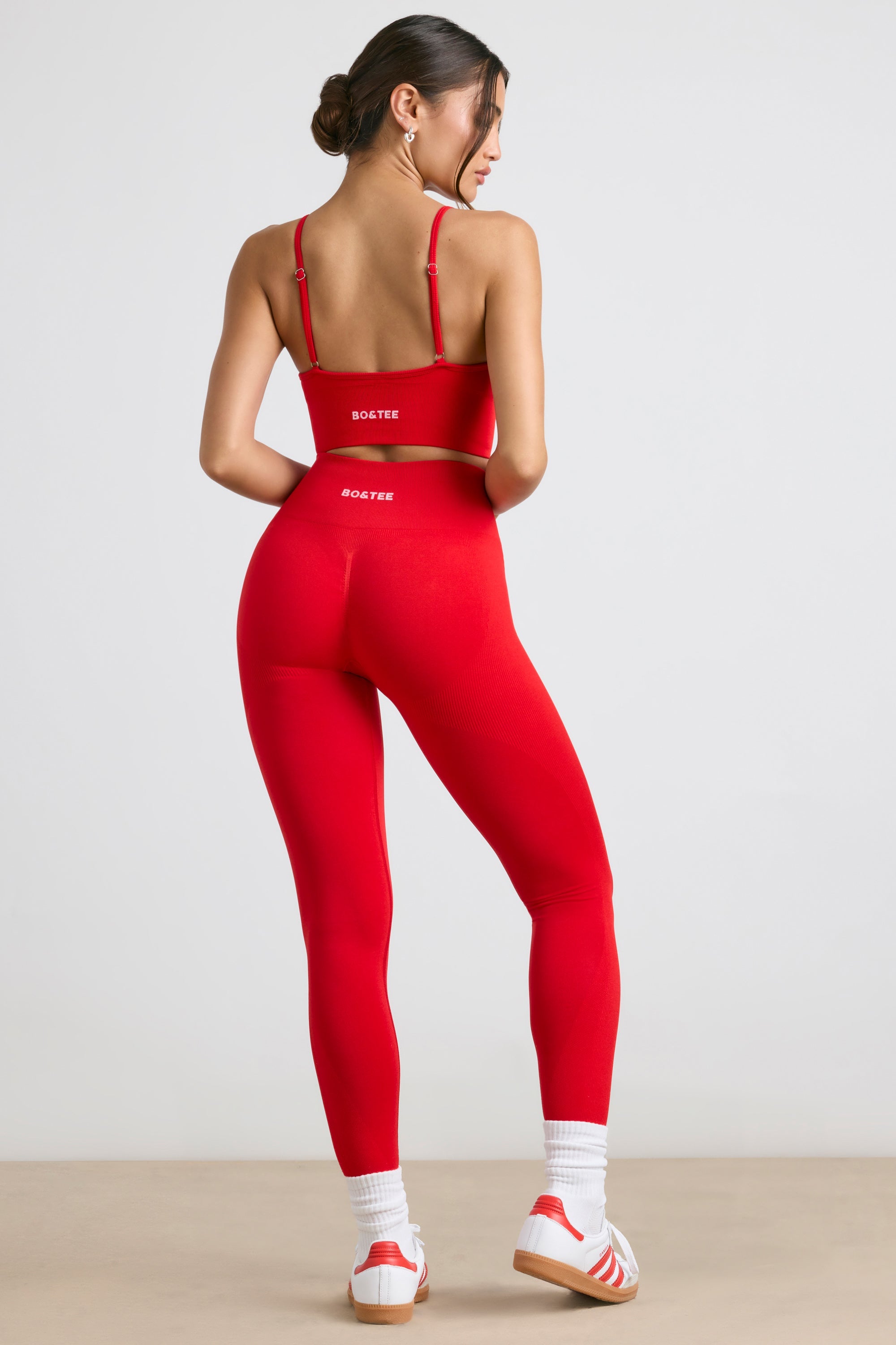 Define Luxe High-Waist Leggings in Red