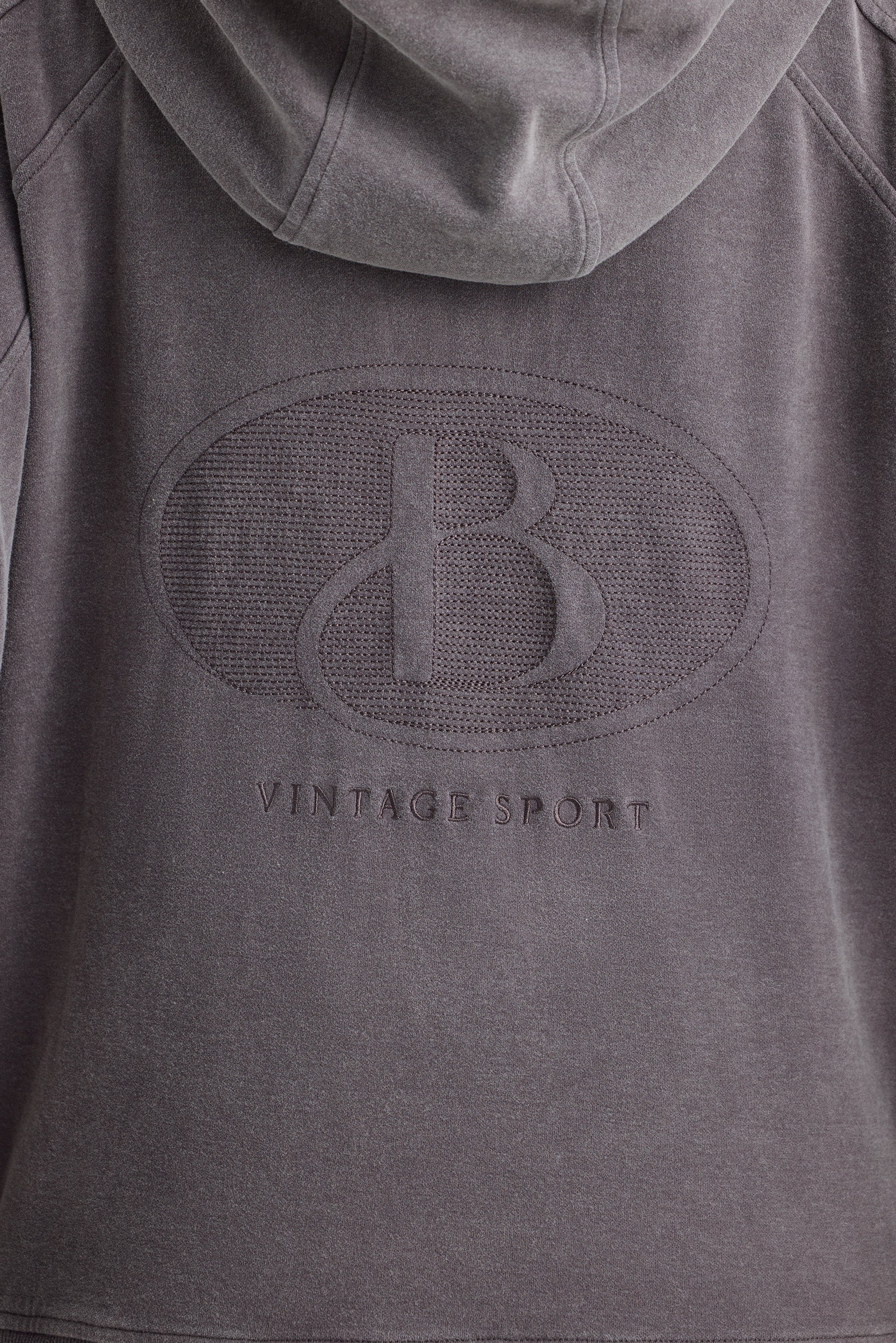 Brushed Cotton Jersey Oversized Hoodie in Washed Charcoal