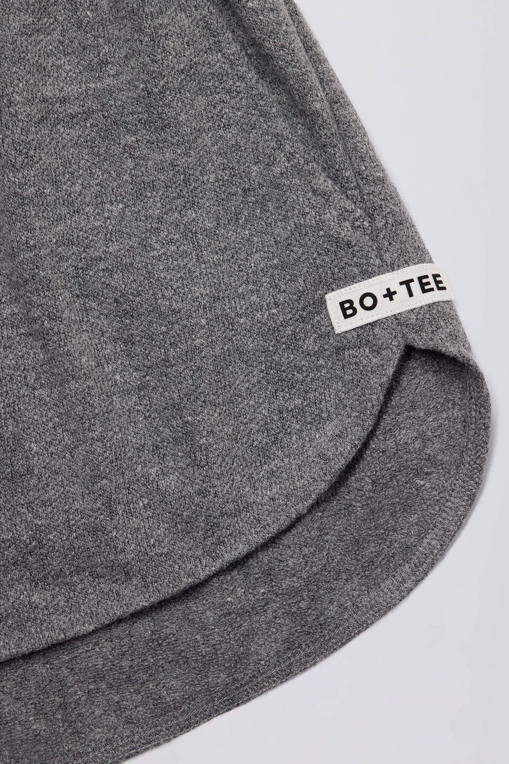 Button-Detail Mid-Rise Shorts in Dark Grey