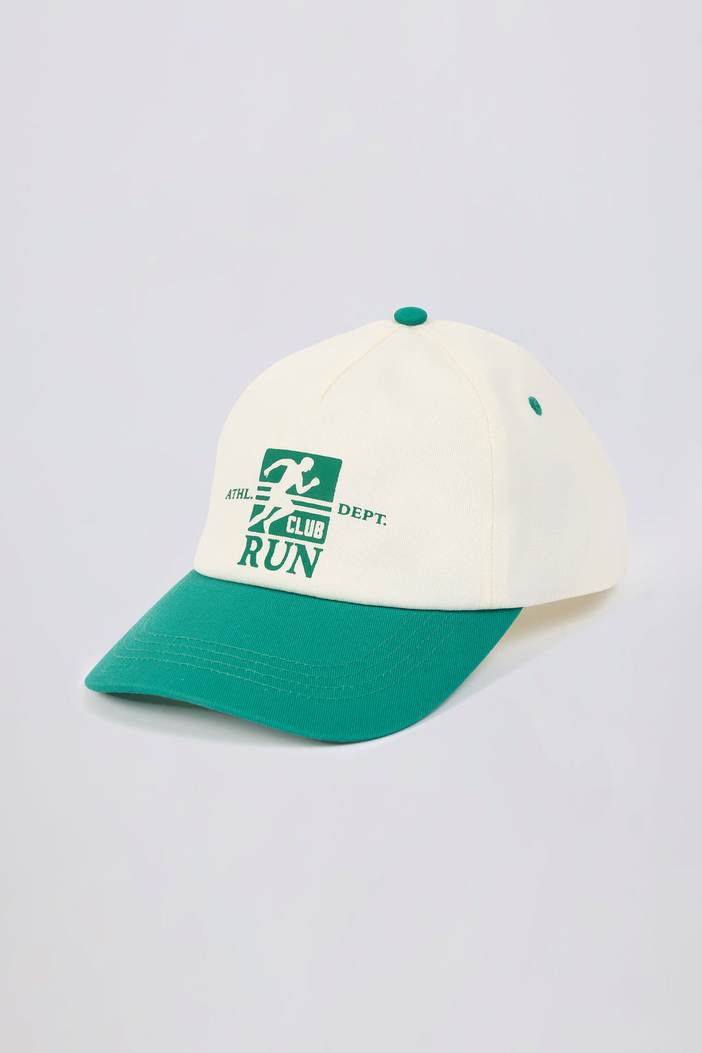 Baseball Cap in White Varsity Green