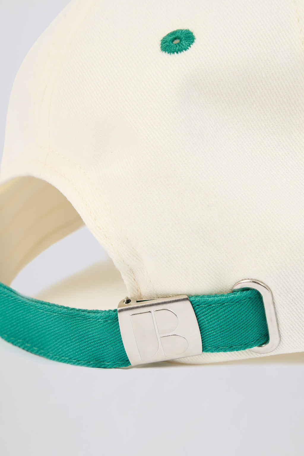 Baseball Cap in White Varsity Green