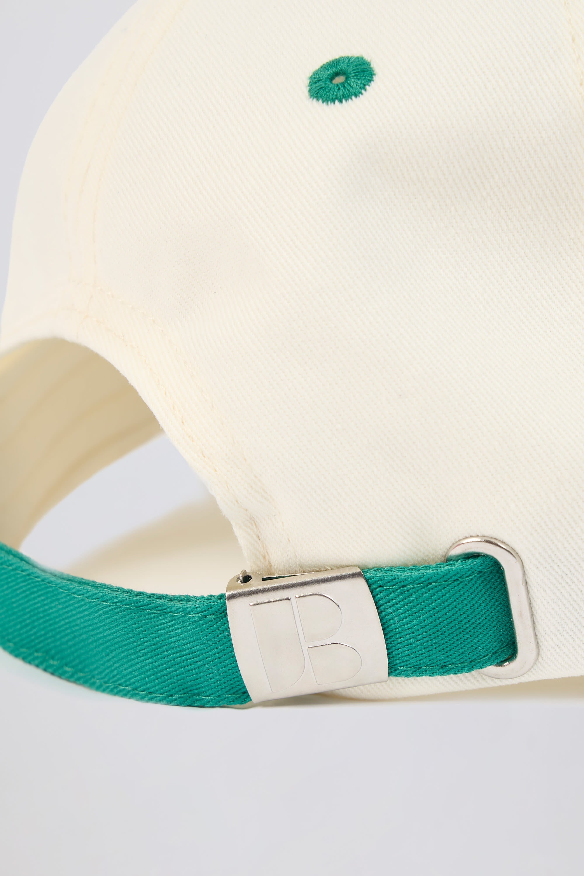 Baseball Cap in White Varsity Green