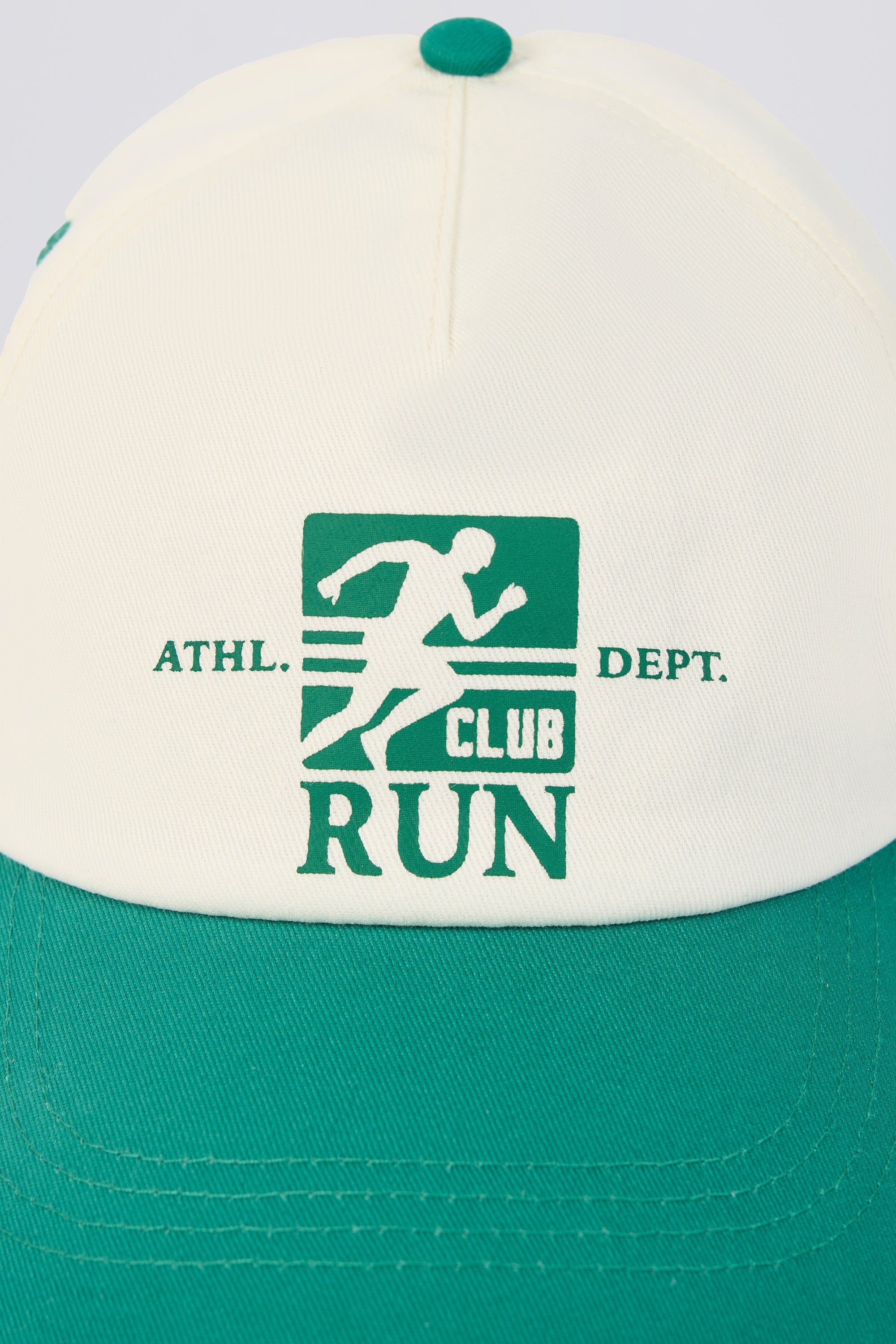 Baseball Cap in White Varsity Green