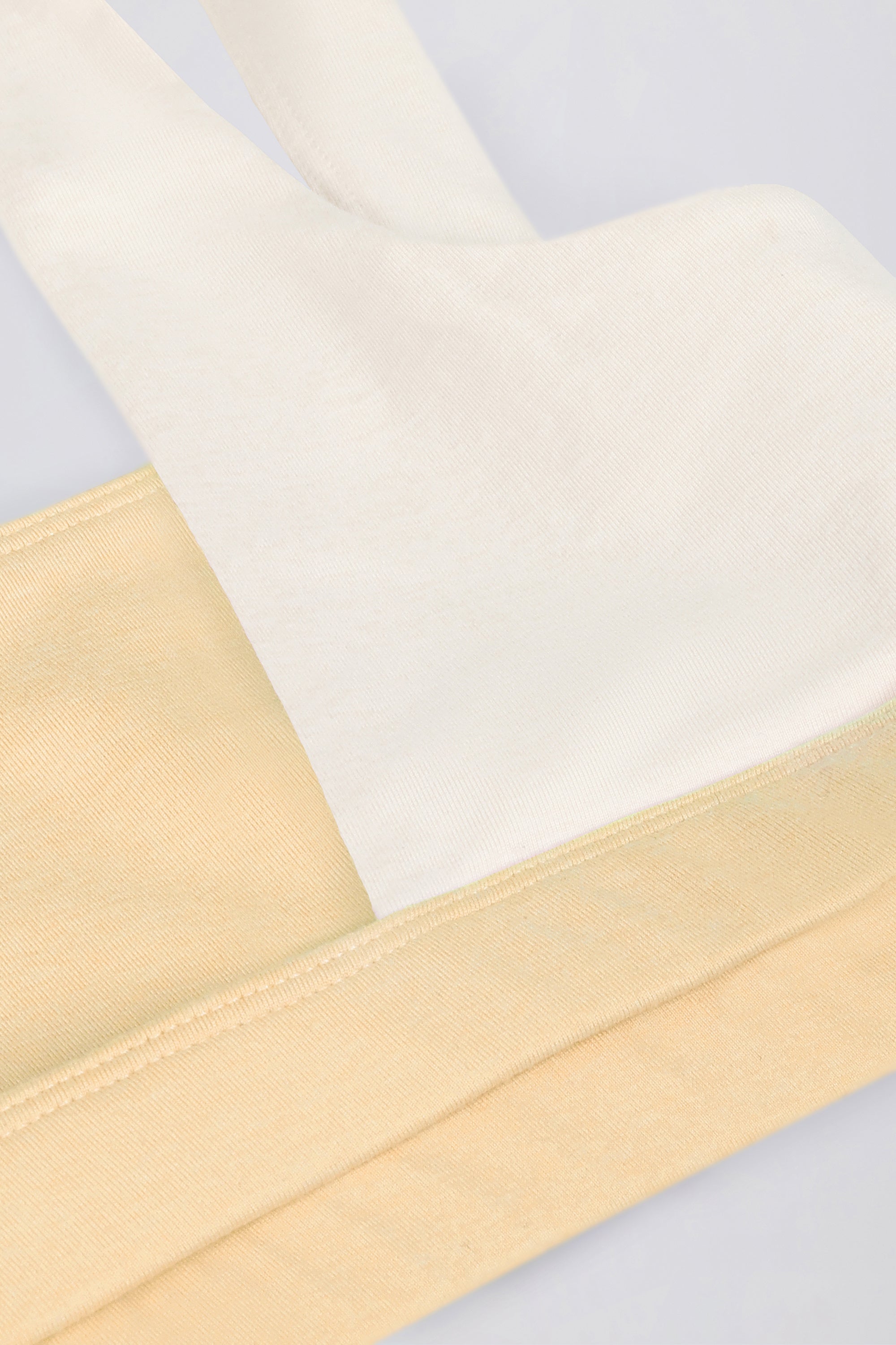 Contrast Sports Bra in Lemon Marl