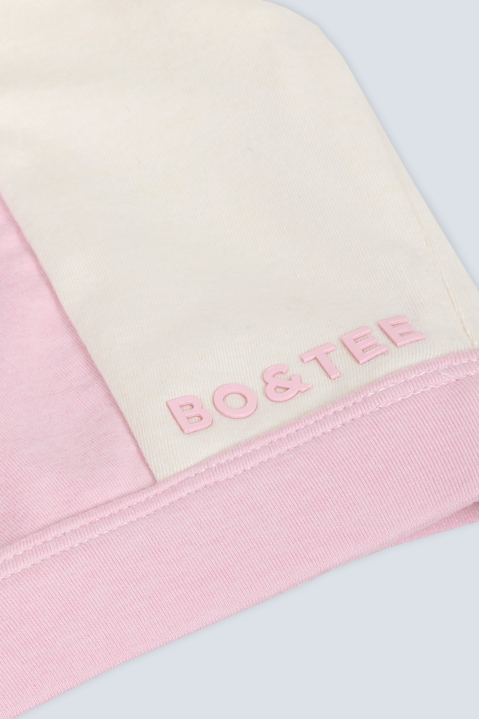 Contrast Sports Bra in Pale Pink Marl