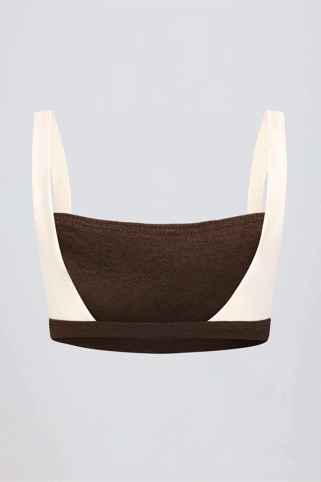 Contrast Sports Bra in Pecan Marl