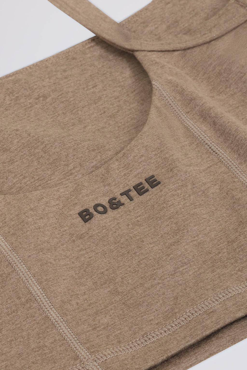 Cropped Tank Top in Mocha Marl