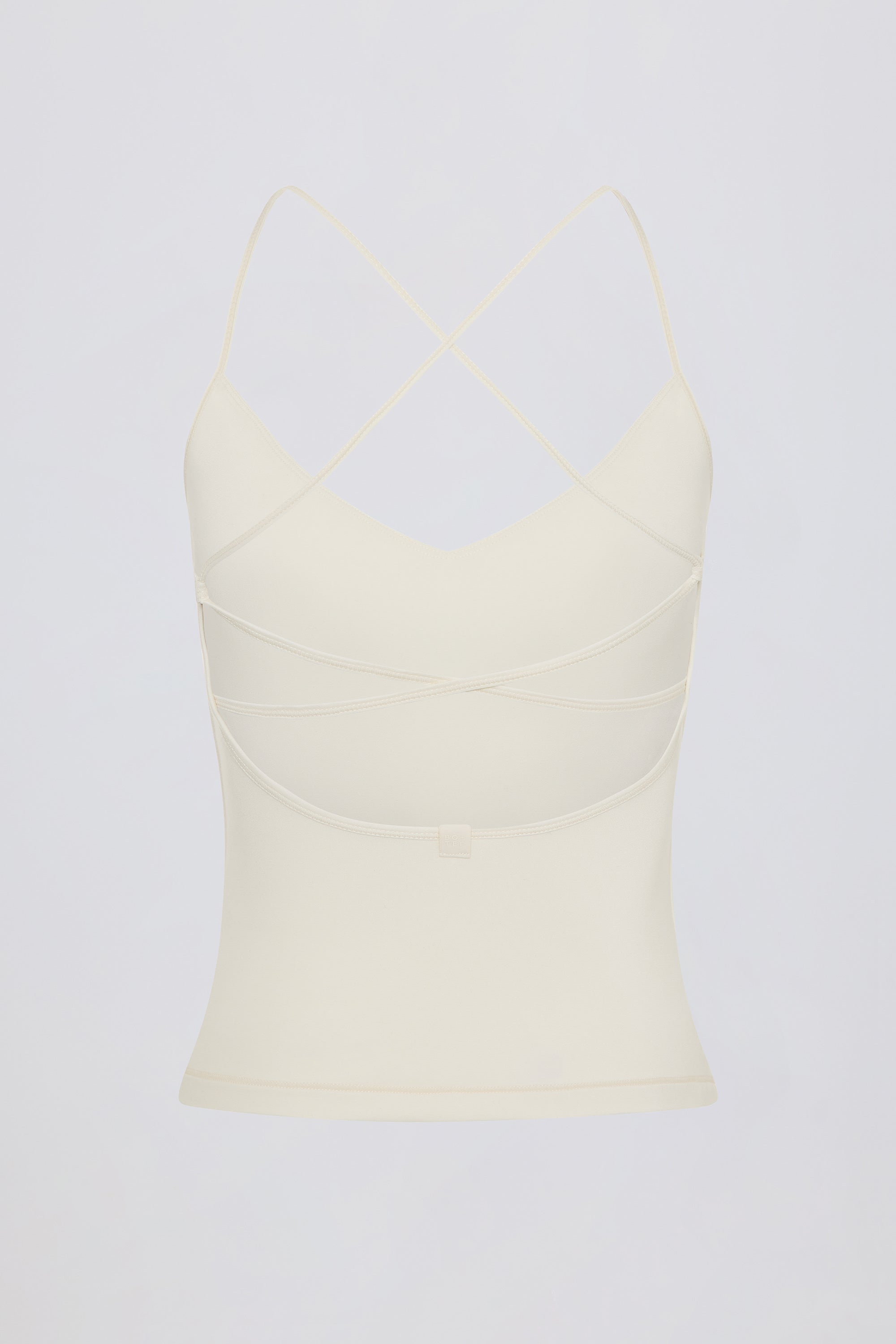 Cross-Back Tank Top in Cream