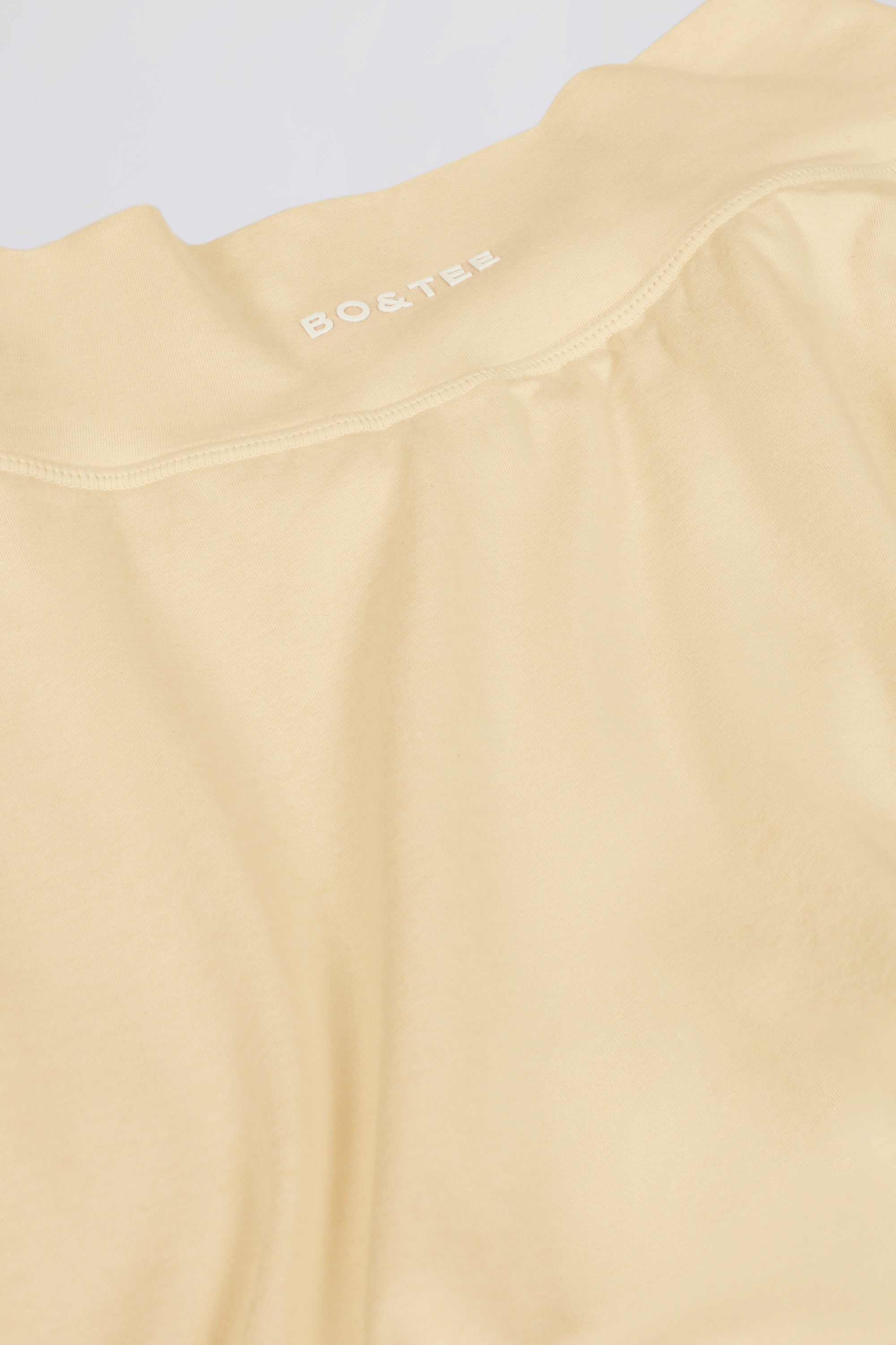 Brushed Jersey Crossover Mini Skort in Lemon Marl