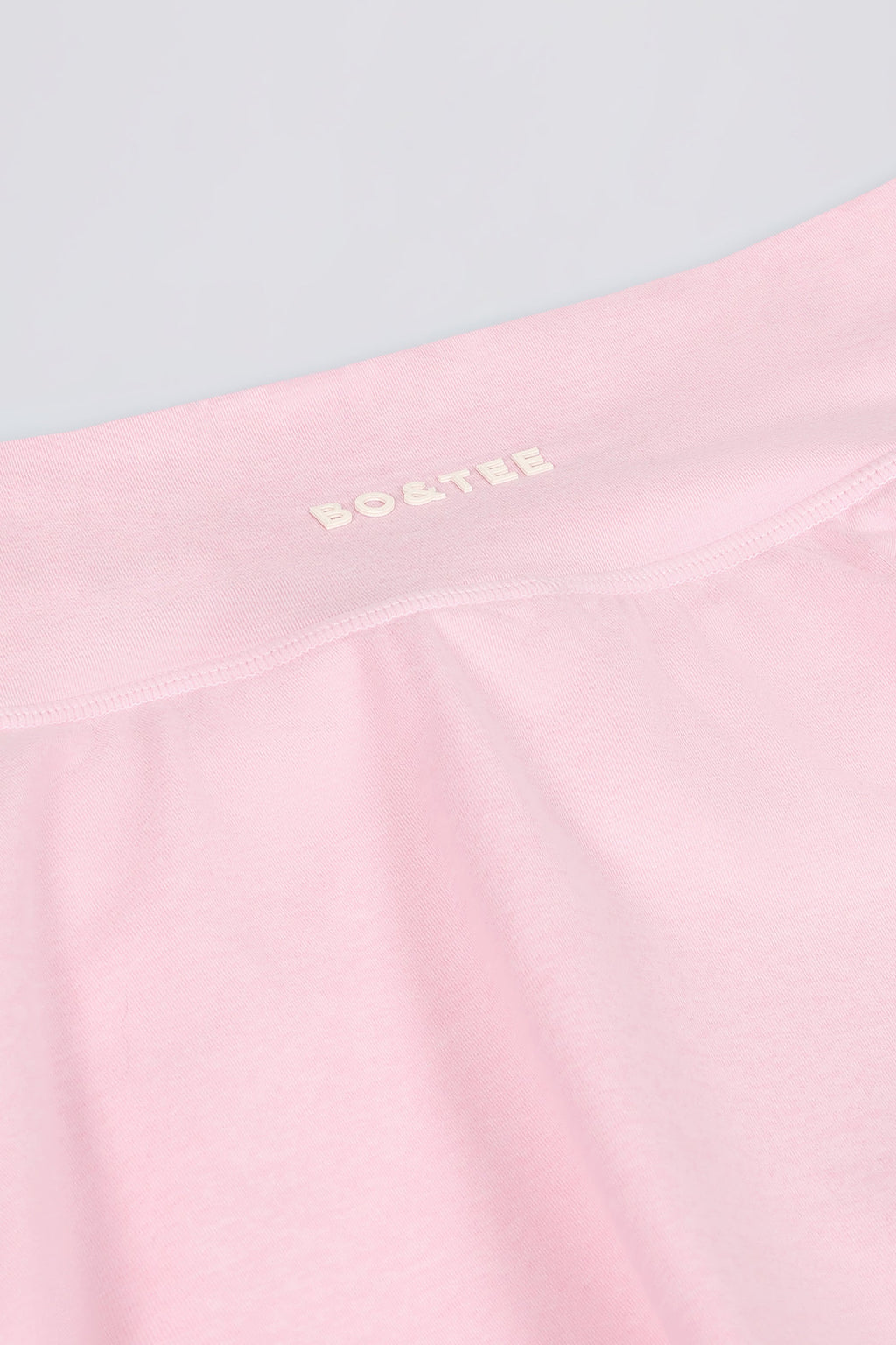 Brushed Jersey Crossover Mini Skort in Pale Pink Marl