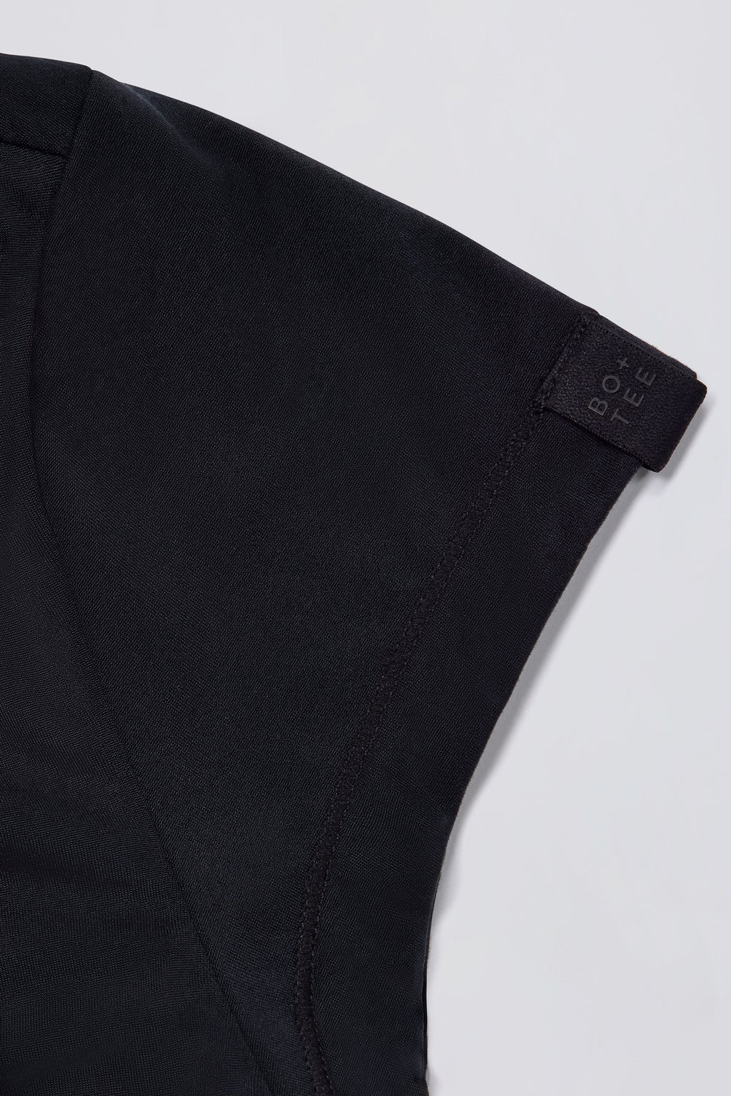 Cut-Out Longline T-Shirt in Black