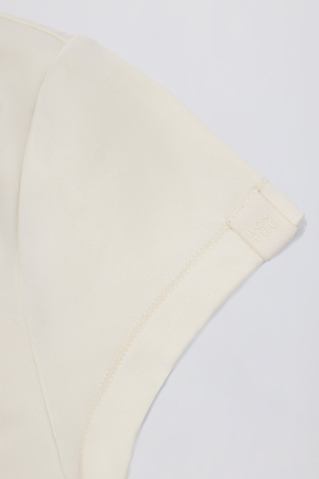 Cut-Out Longline T-Shirt in Cream