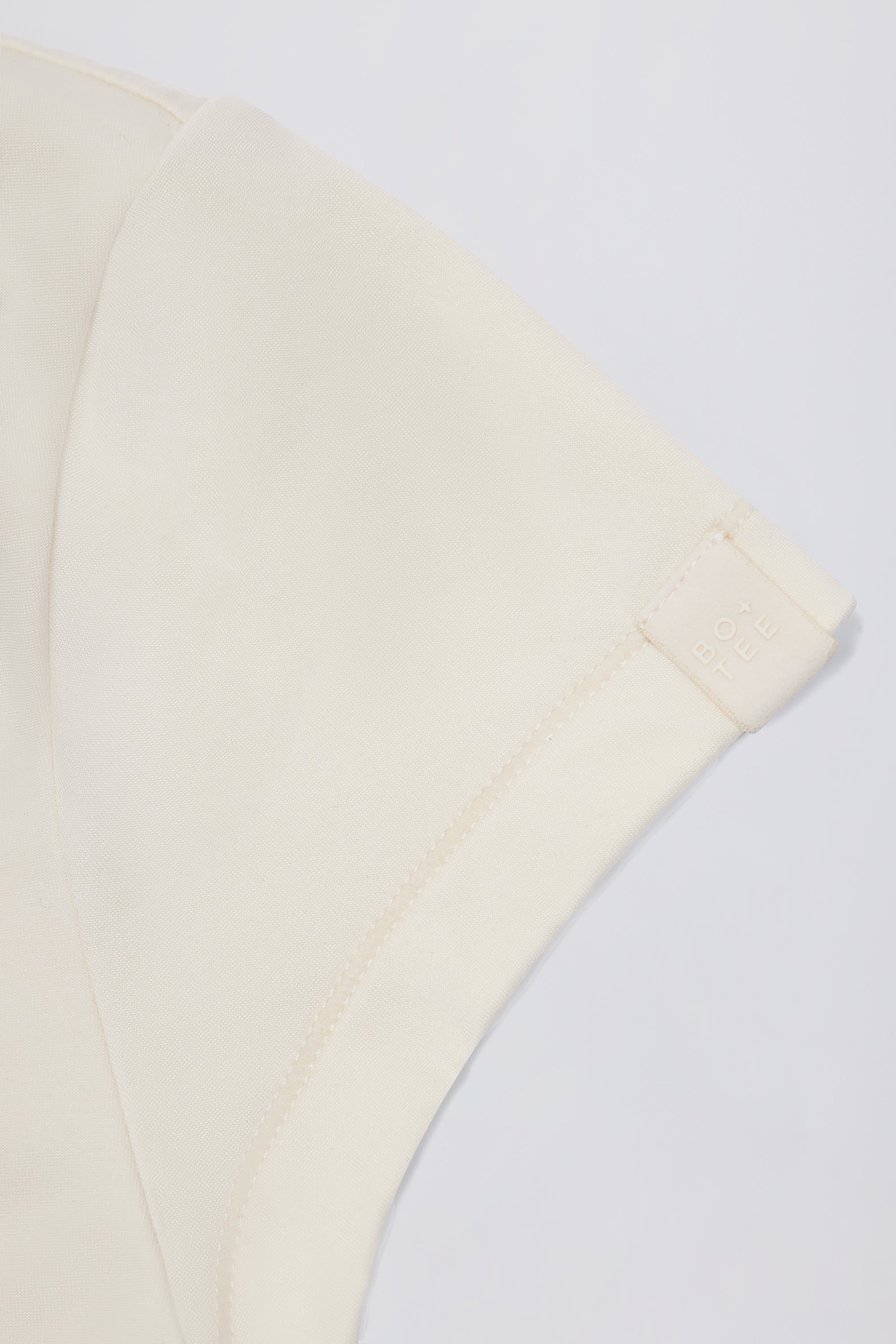 Cut-Out Longline T-Shirt in Cream