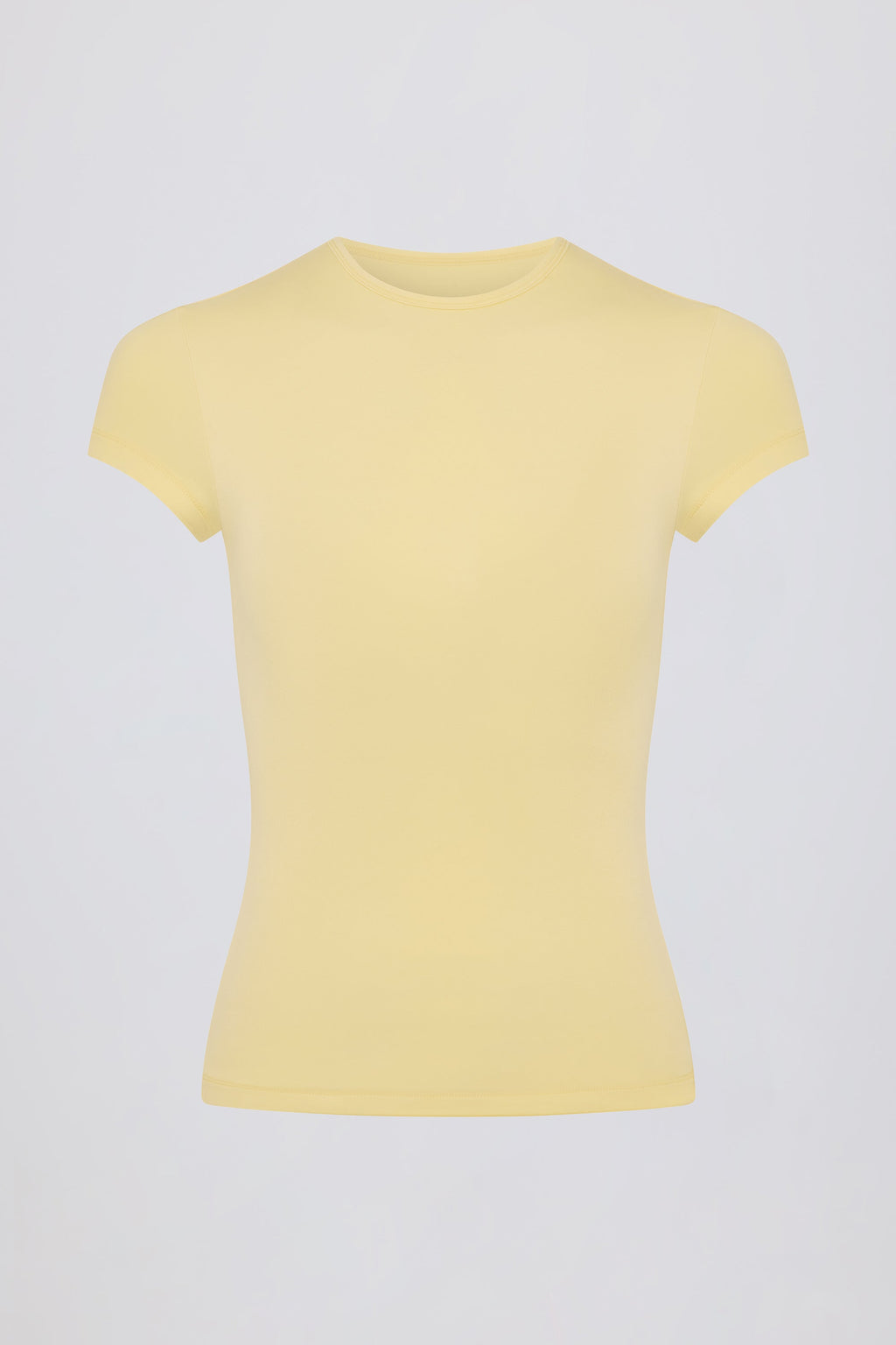 Cut-Out Longline T-Shirt in Lemon