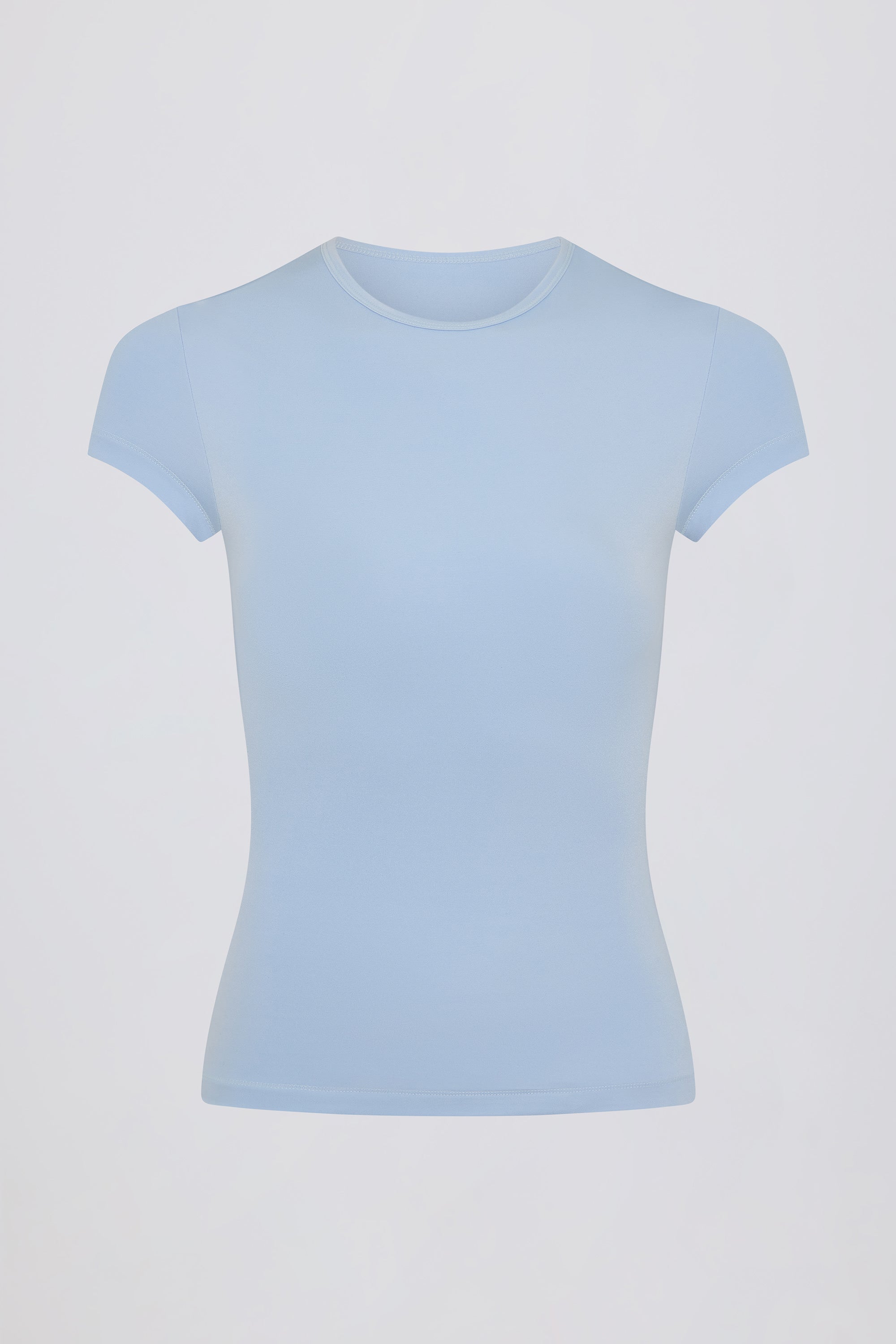 Cut-Out Longline T-Shirt in Sky