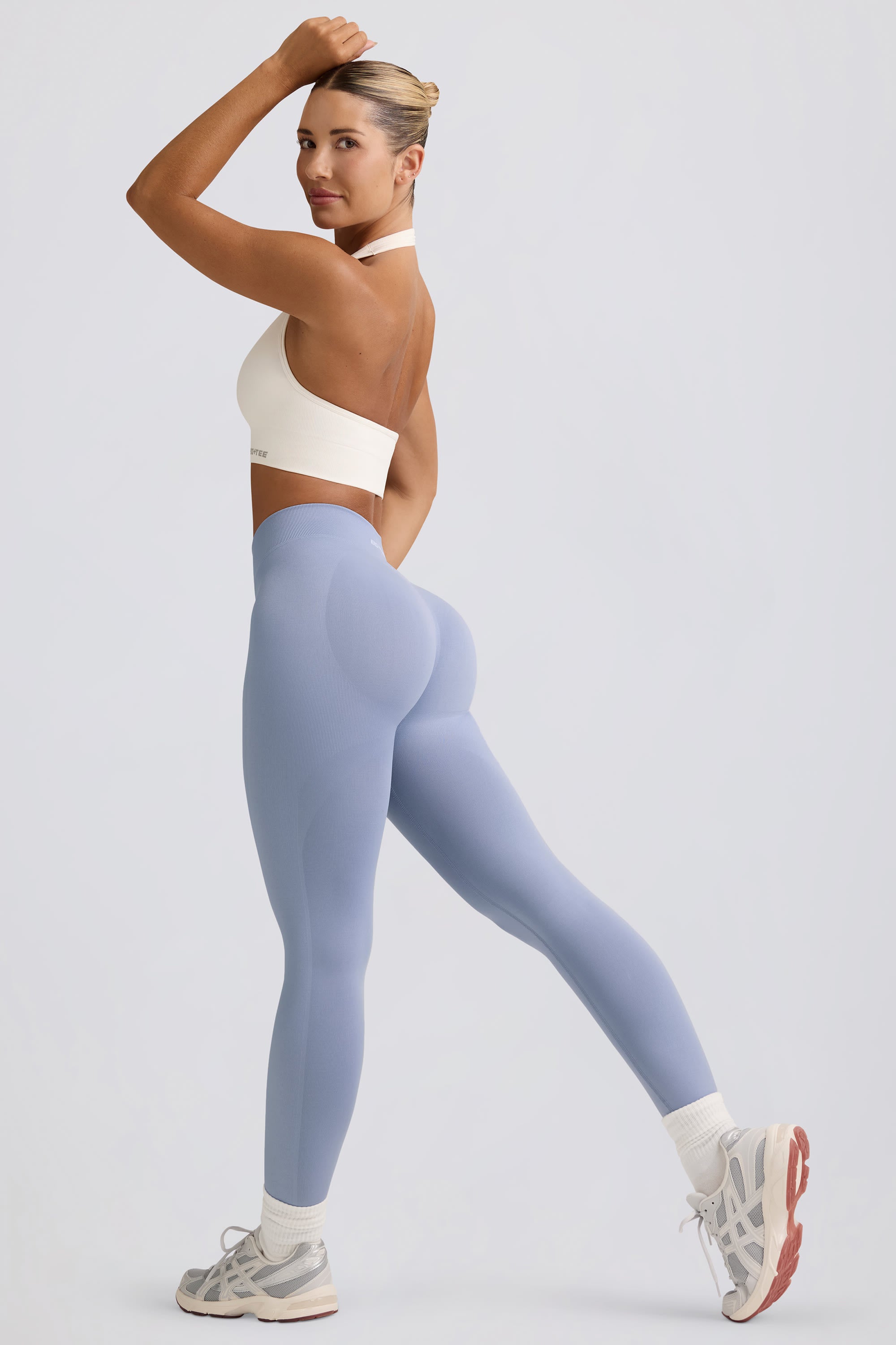 Define Luxe High-Waist Leggings in Blue Grey
