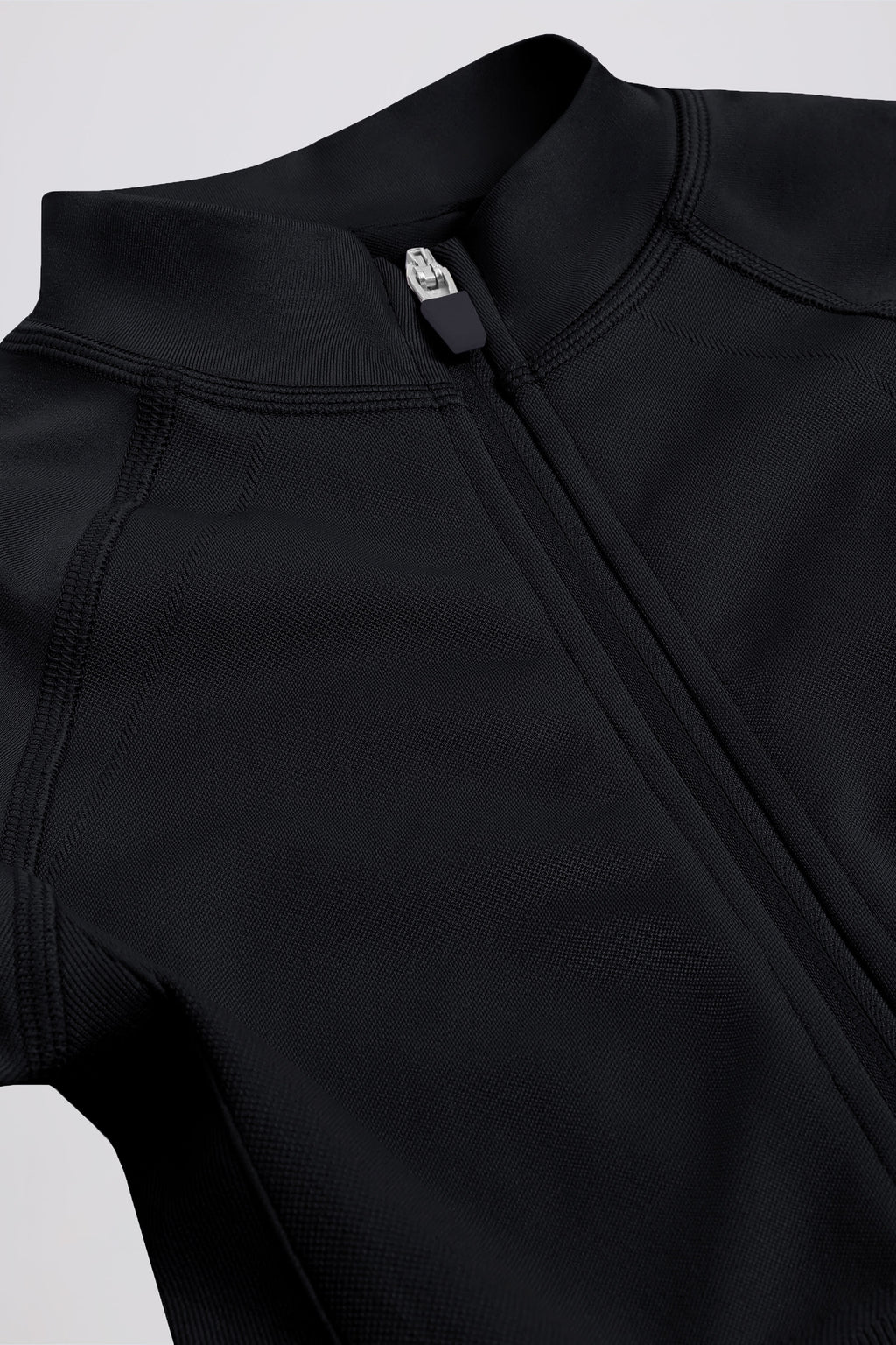 Define Luxe Zip-Up Jacket in Black