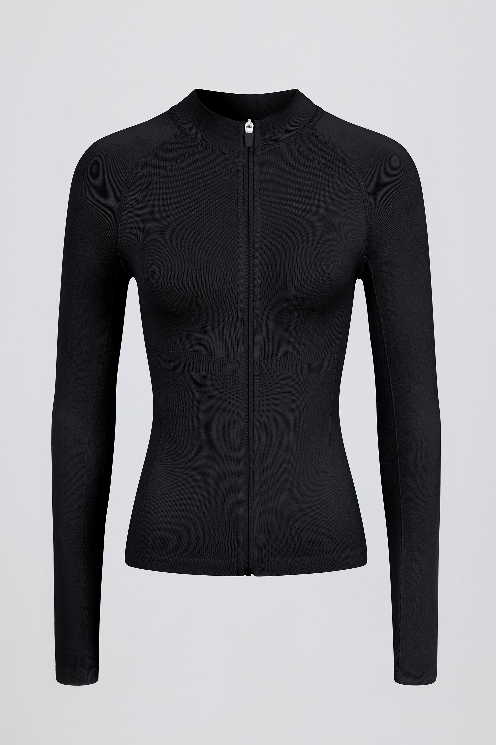 Define Luxe Zip-Up Jacket in Black
