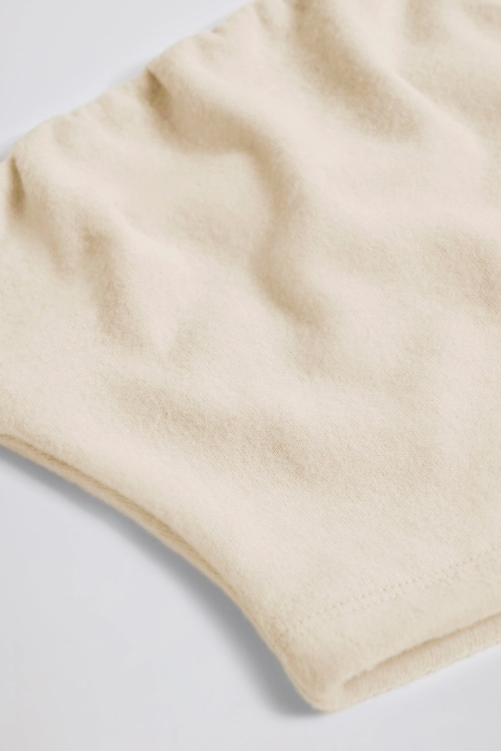 Brushed Jersey Bandeau Top in Ecru