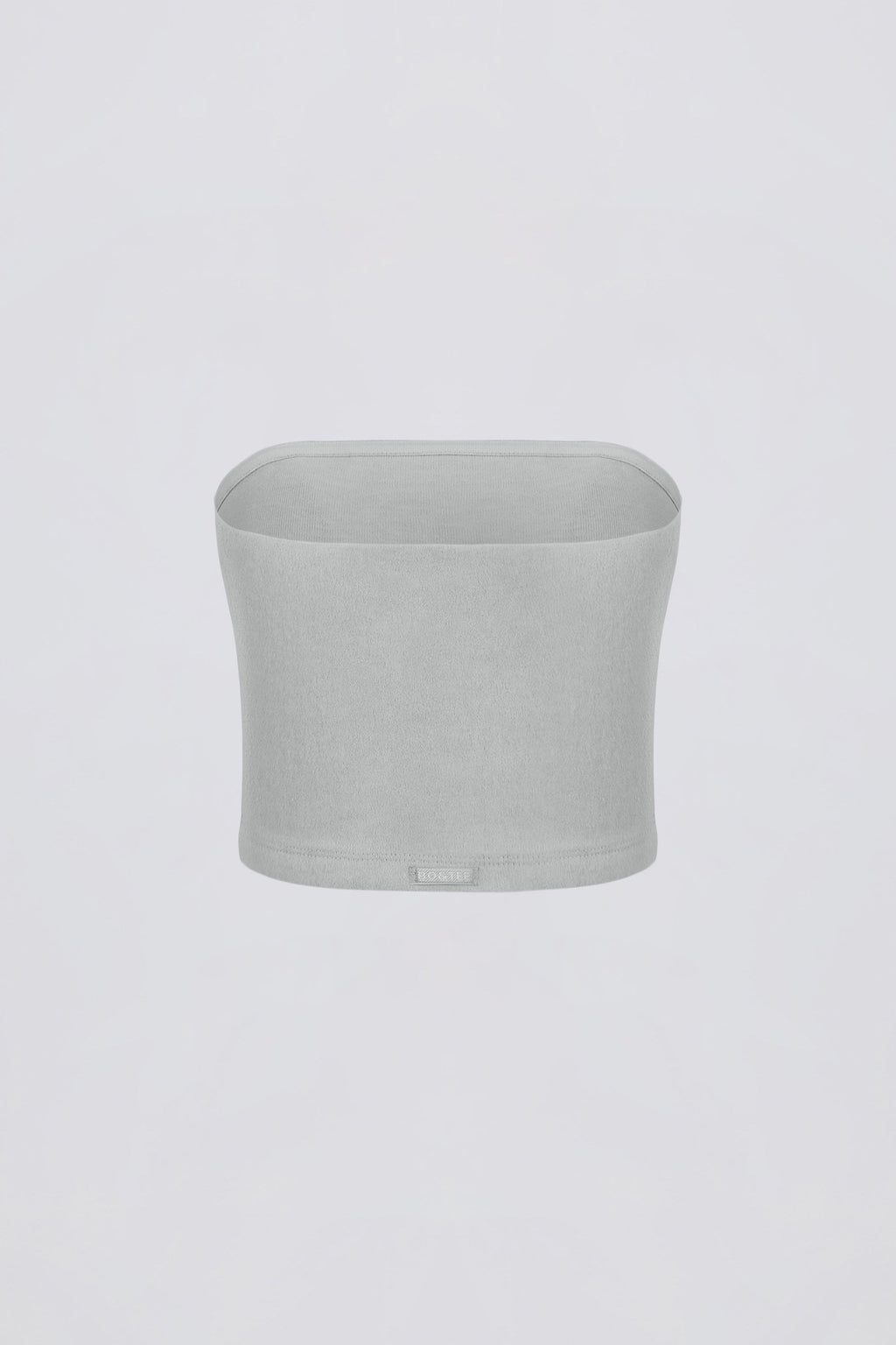 Brushed Jersey Bandeau Top in Fog Grey