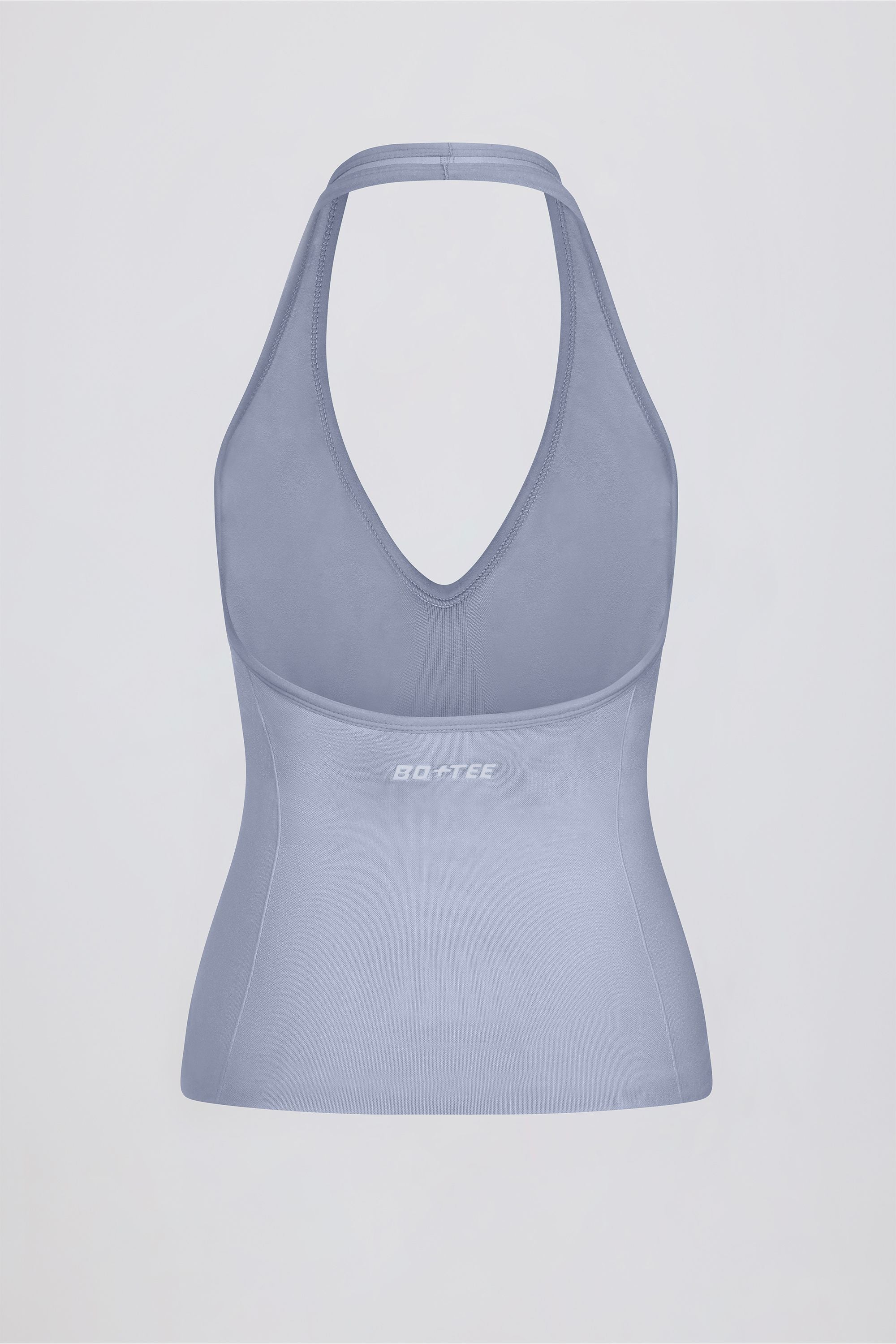 Define Luxe Halterneck Tank Top in Blue Grey