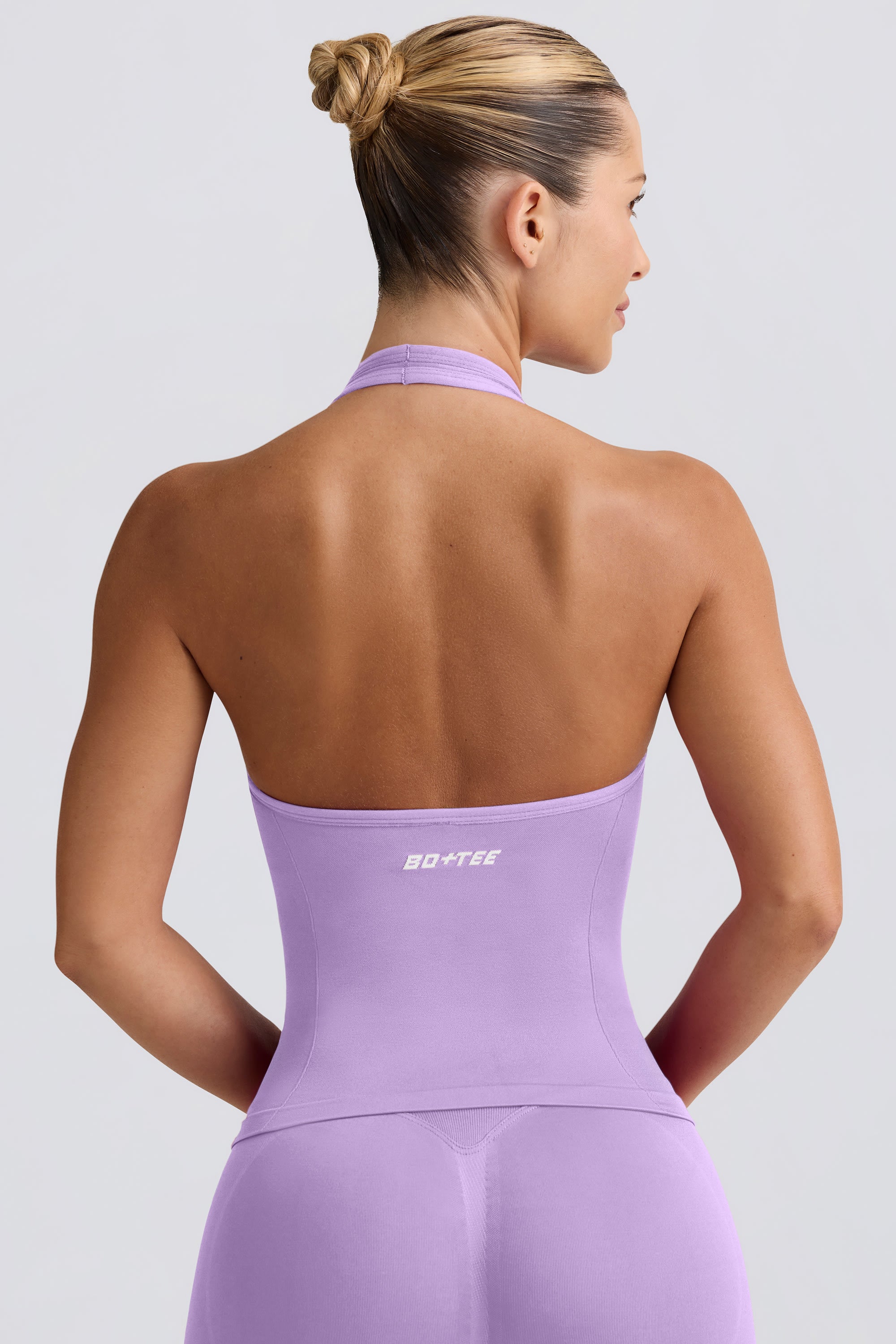 Define Luxe Halterneck Tank Top in Lilac