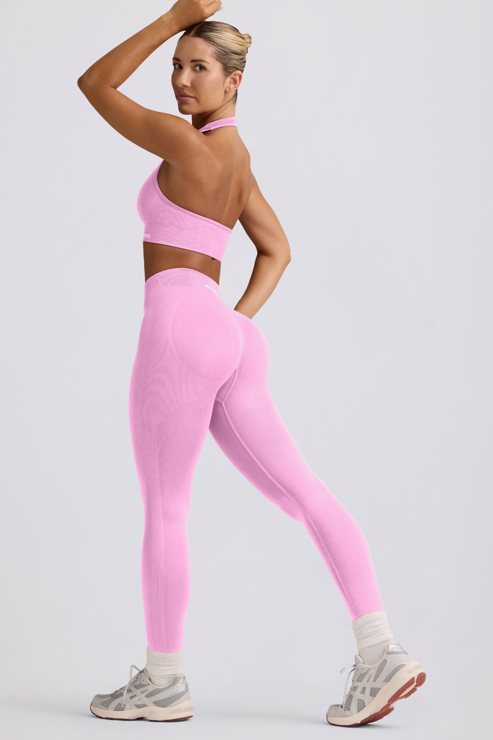 Define Luxe High-Waist Leggings in Bubblegum Pink