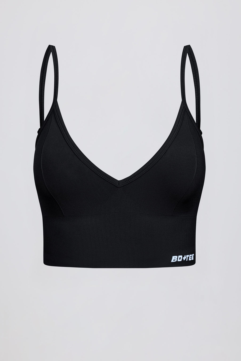 Define Luxe V-Neck Sports Bra in Black