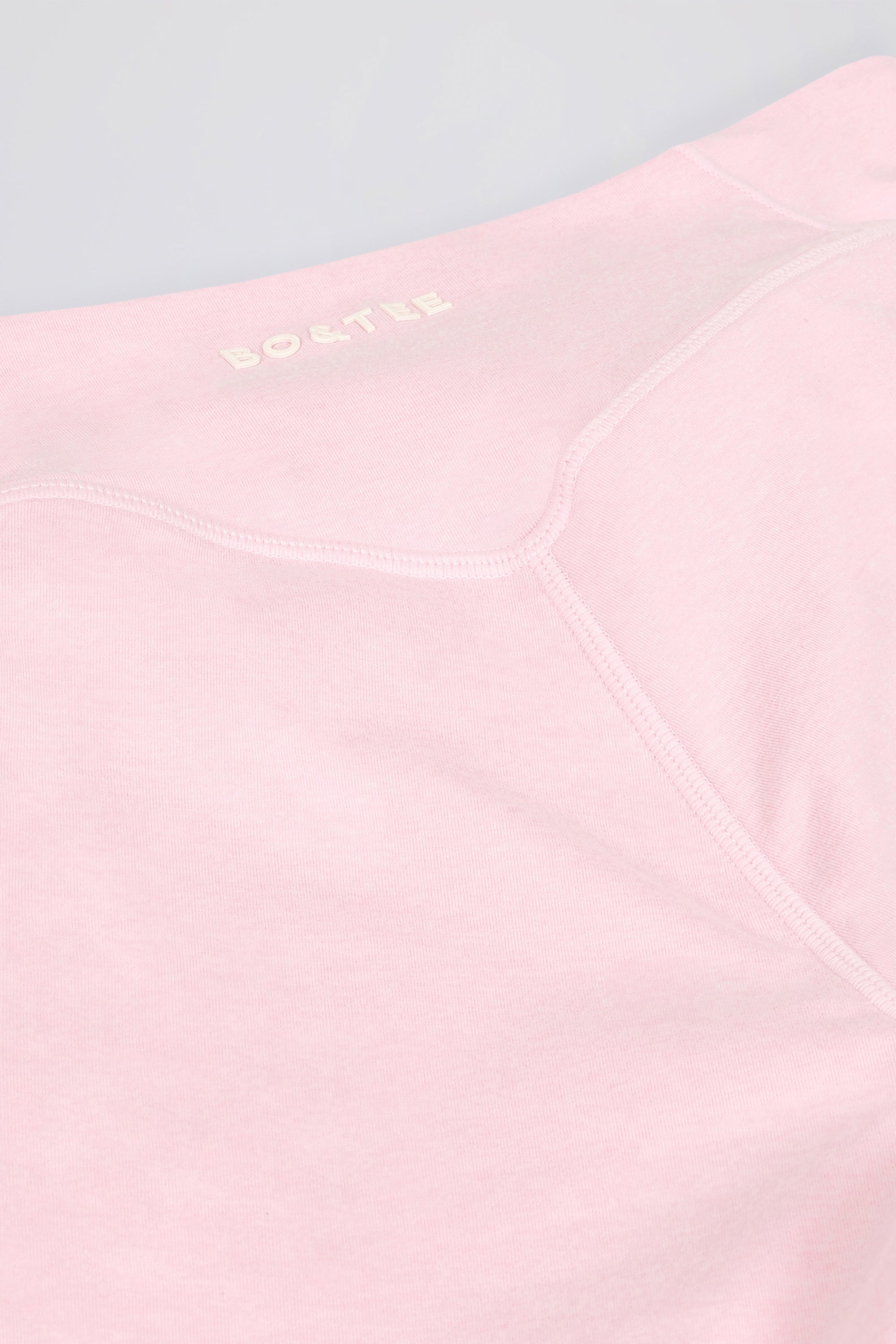 Brushed Jersey Ruched Mid-Rise Leggings in Pale Pink Marl